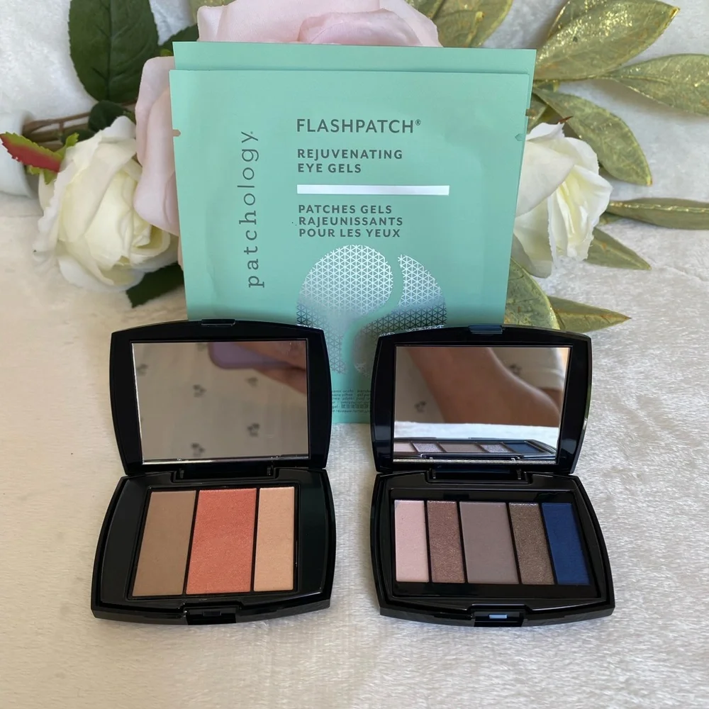 FlashPatch Rejuvenating Eye Gels 2Pairs.& 2 LANCOME MINI PALETTES BUNDLE
